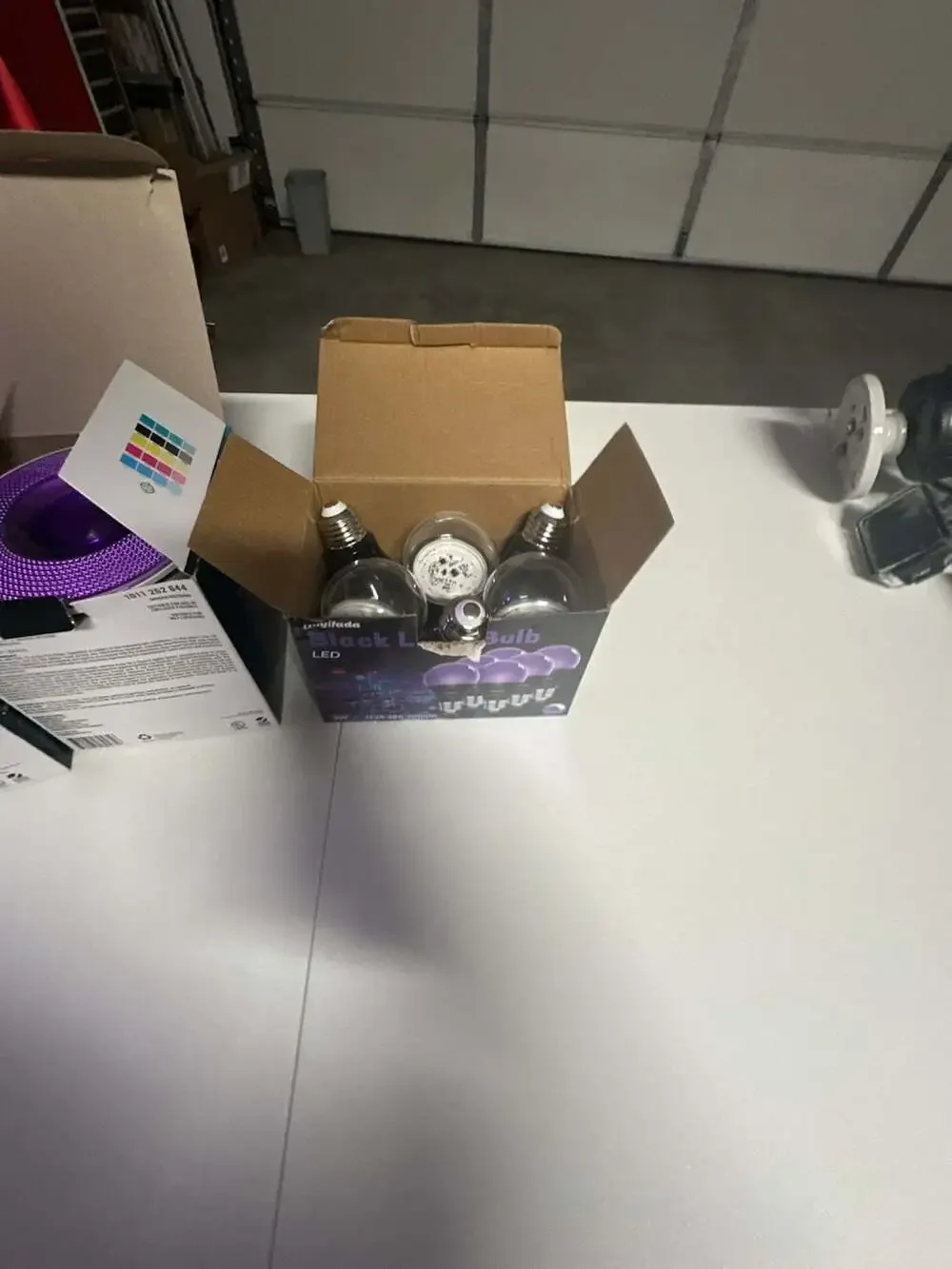 EcoSmart LED Black Light and Purple Flood Light Bulb Bundle with UV LED Bars